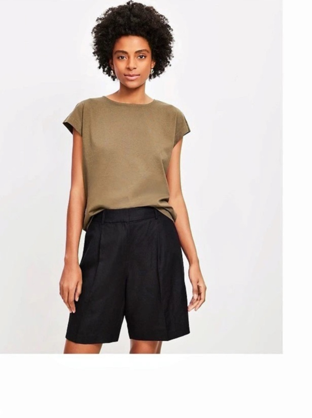 LOFT The Peyton Short Linen Blend Bermuda Shorts Size 4 petite NWT